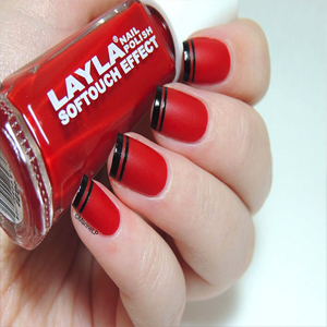 Unha decorada vermelha