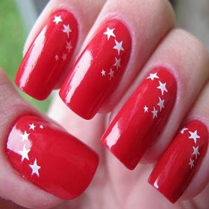 Unhas decoradas vermelhas