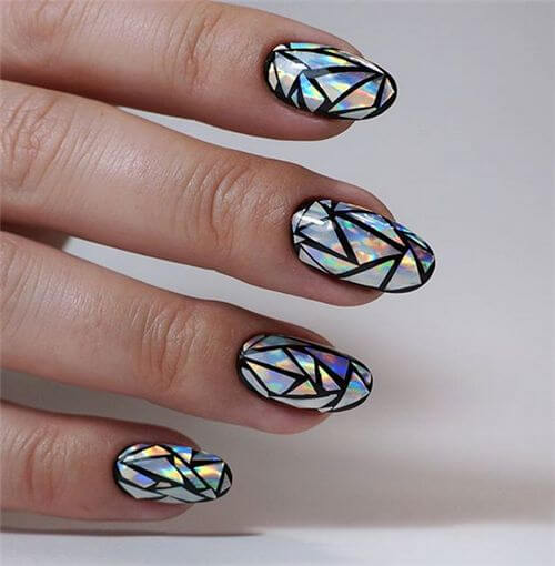 Unha decorada geométrica