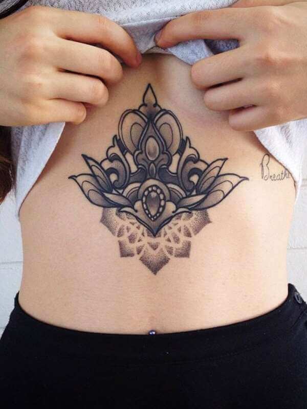 Desenho de tatuagem na barriga Desenho de tatuagem na barriga