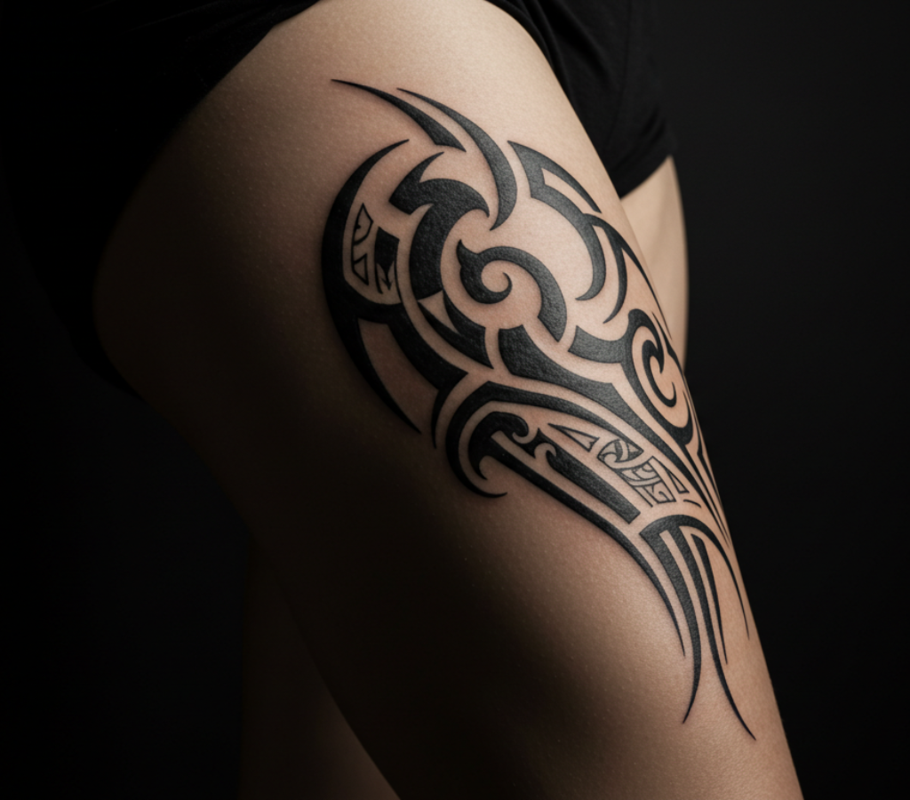 Tatuagem feminina tribal