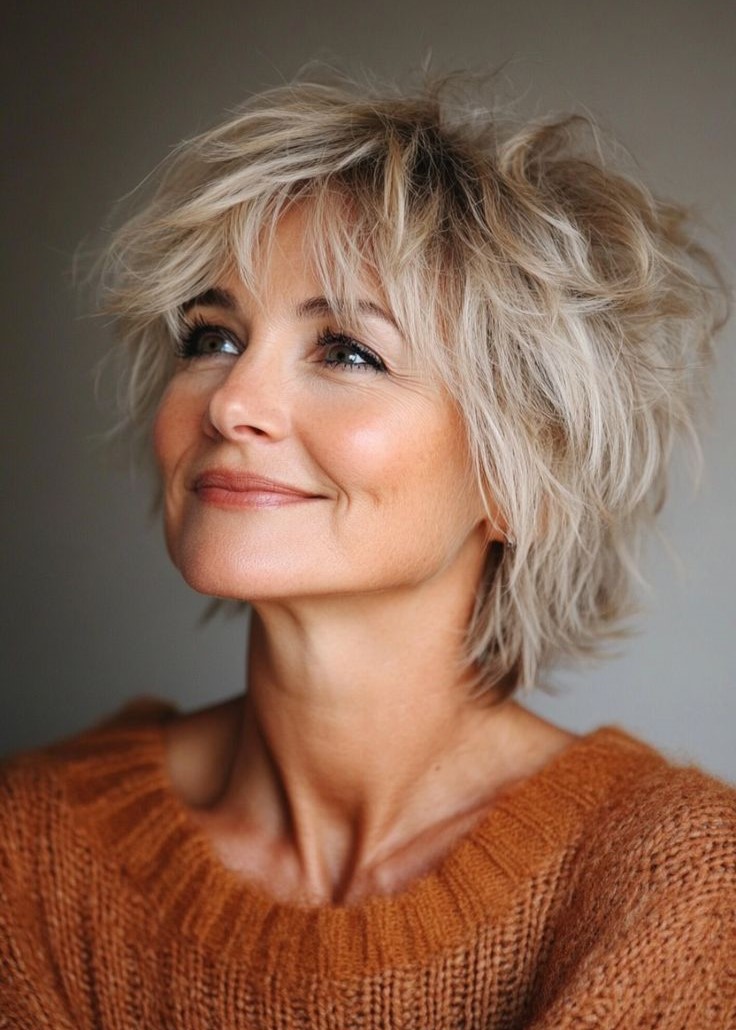 Shaggy hair para mulheres maduras