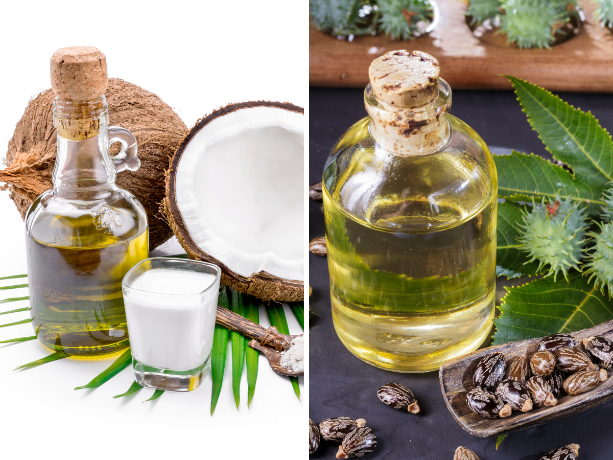 Óleo de coco e Óleo de Rícino