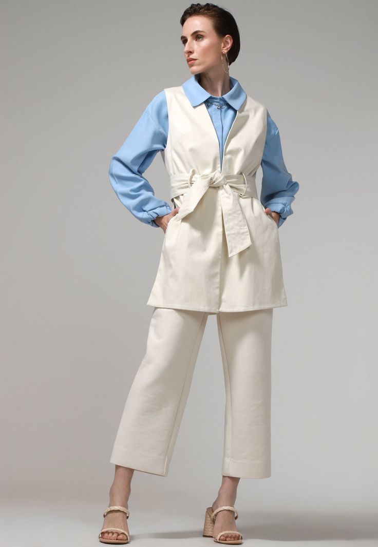 colete de alfaiataria com tons suaves