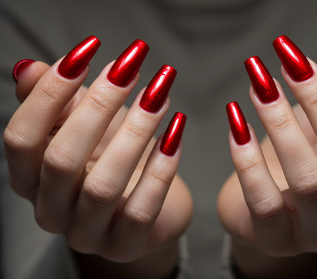 Unhas vermelhas -Unhas com cores fortes