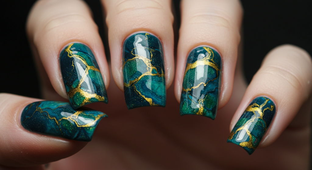 Como fazer unhas marmorizadas passo a passo