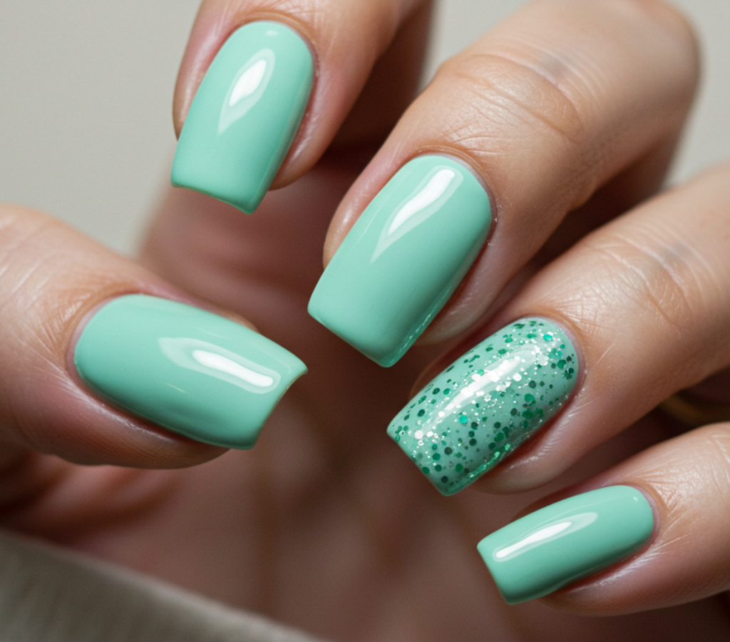 Unhas verde menta