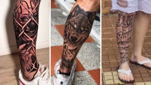 6 tendências de tatuagem masculina na perna que impressionam pelo estilo