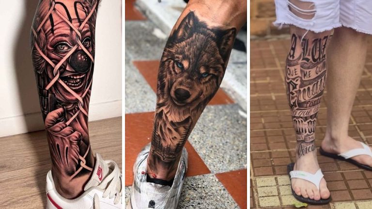 6 tendências de tatuagem masculina na perna que impressionam pelo estilo