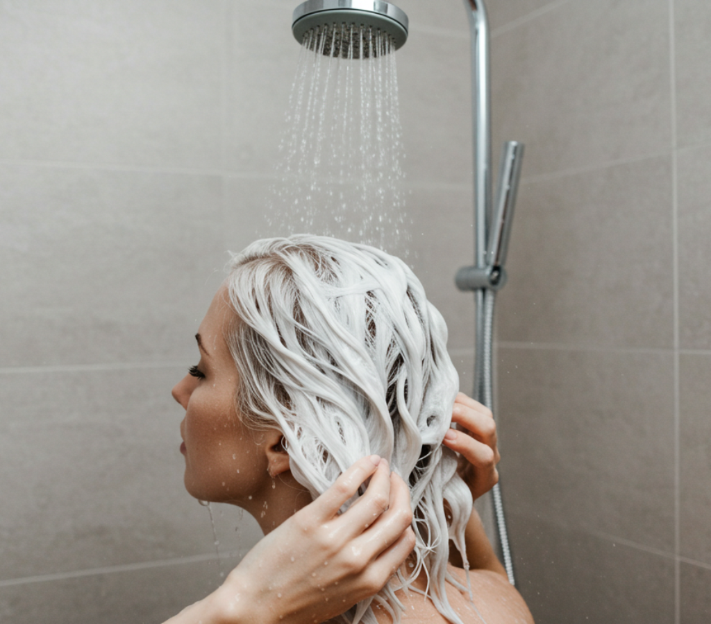 Avaliar a necessidade lavagem -cabelos brancos