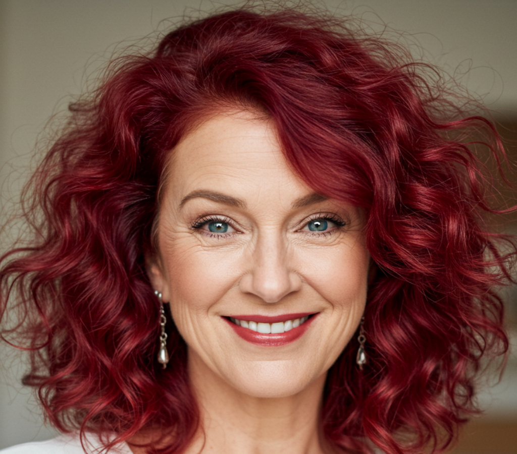 Cherry Cola -cores de cabelos cachos