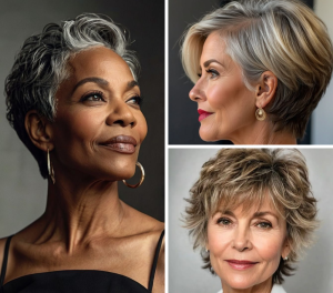 cabelos curtos mulheres 60 anos