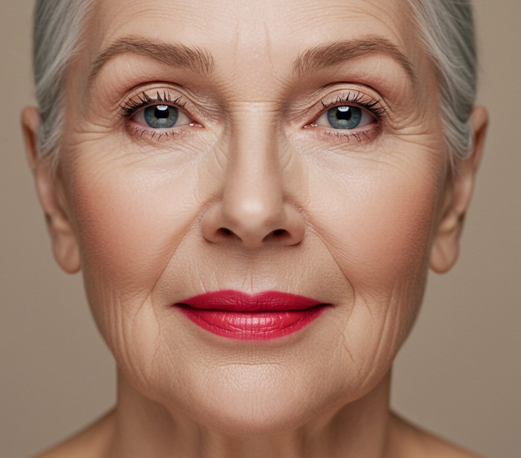 Olhos simples e boca com o batom favorito -maquiagem neutra