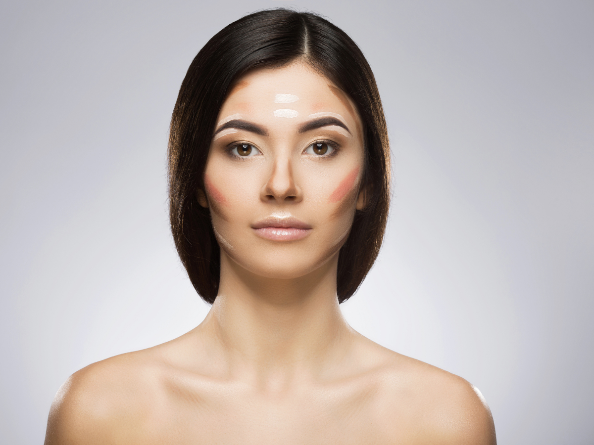 Contorno nas bochechas