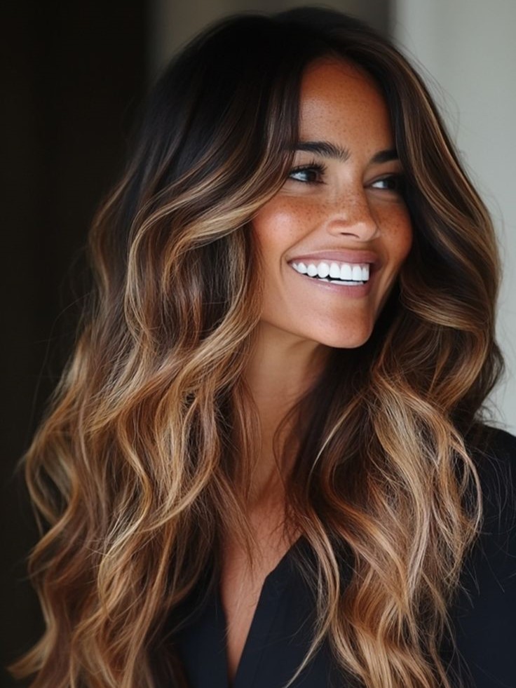 balayage caramelo é tendência para 2025