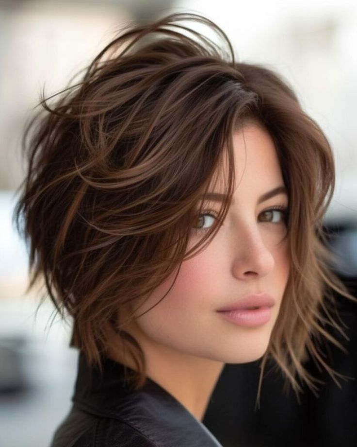 Cortes de cabelo curto em camadas 2025