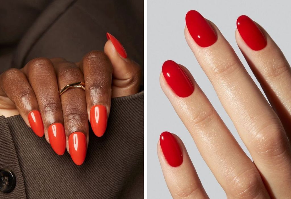 Unhas vermelhas perfeitas