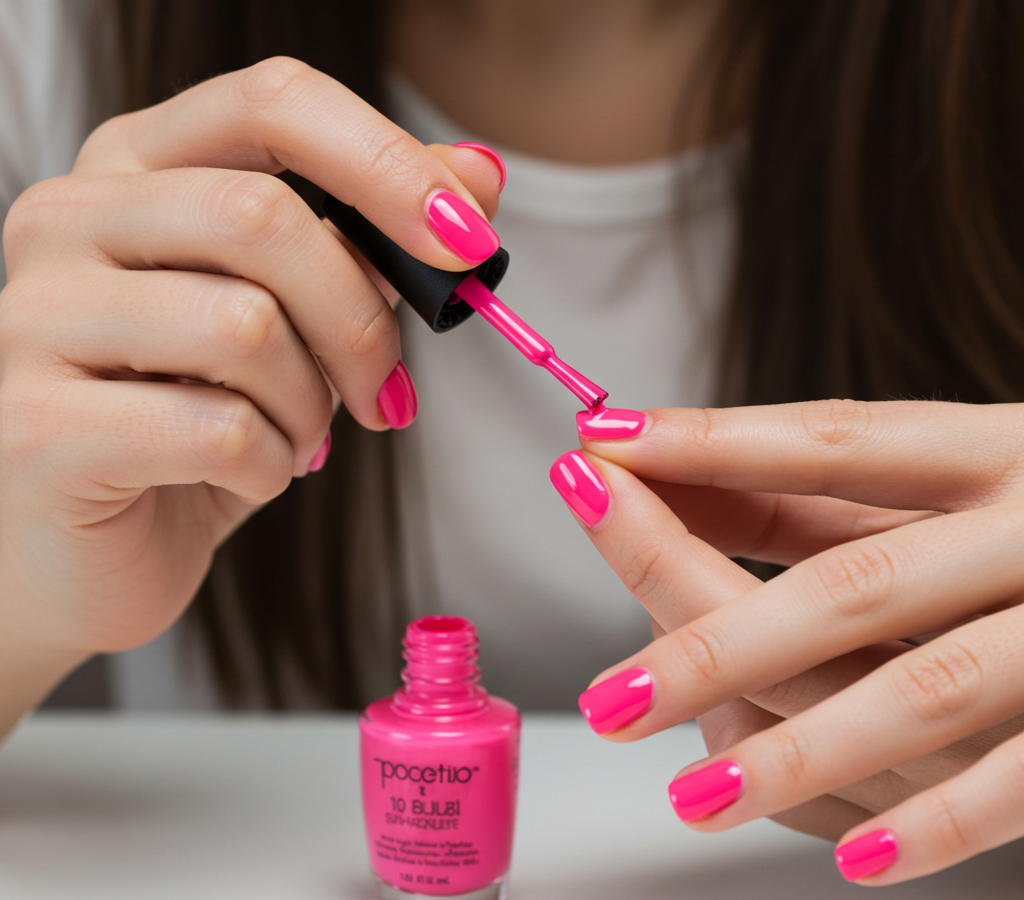 aplicar esmalte diretamente na unha