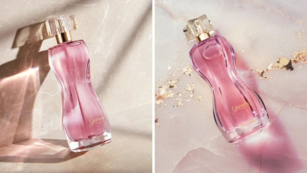 frasco do glamour tradicional do boticário