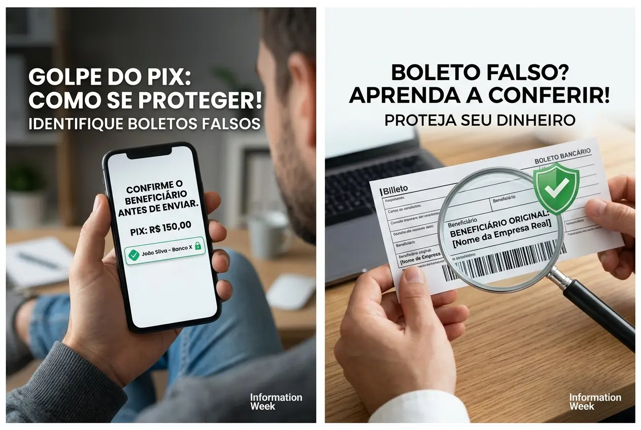 Transação Pix segura e verificação de boleto para 2026