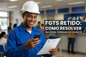 FGTS retido na rescisão: quando acontece e como resolver pela Caixa sem dor de cabeça