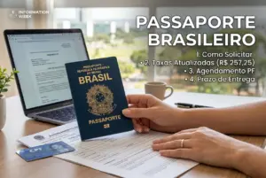 Passaporte brasileiro: como solicitar, taxas atualizadas, agendamento e prazo médio para receber